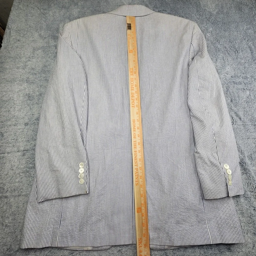 Brooks Brothers 346 Seersucker Blazer Mens 42R Sport Coat Striped Cotton Jacket